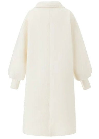 wool balloon sleeve long coat - Vera Lumina