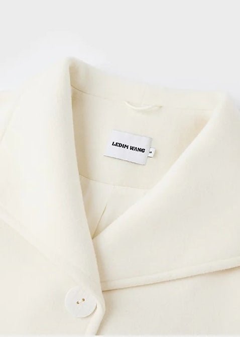 wool balloon sleeve long coat - Vera Lumina