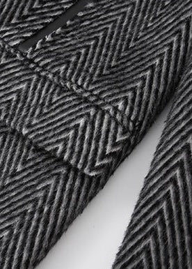 wool patchwork herringbone coat - Vera Lumina