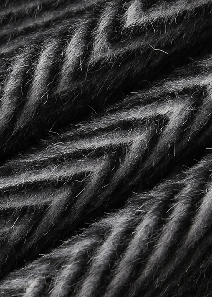 wool patchwork herringbone coat - Vera Lumina