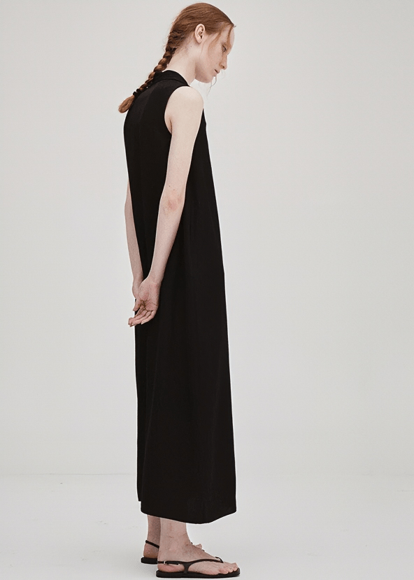 WRAP FRONT SLEEVELESS MAXI DRESS - Vera Lumina