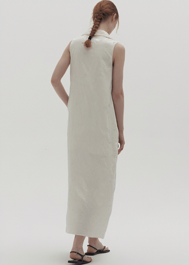 WRAP FRONT SLEEVELESS MAXI DRESS - Vera Lumina