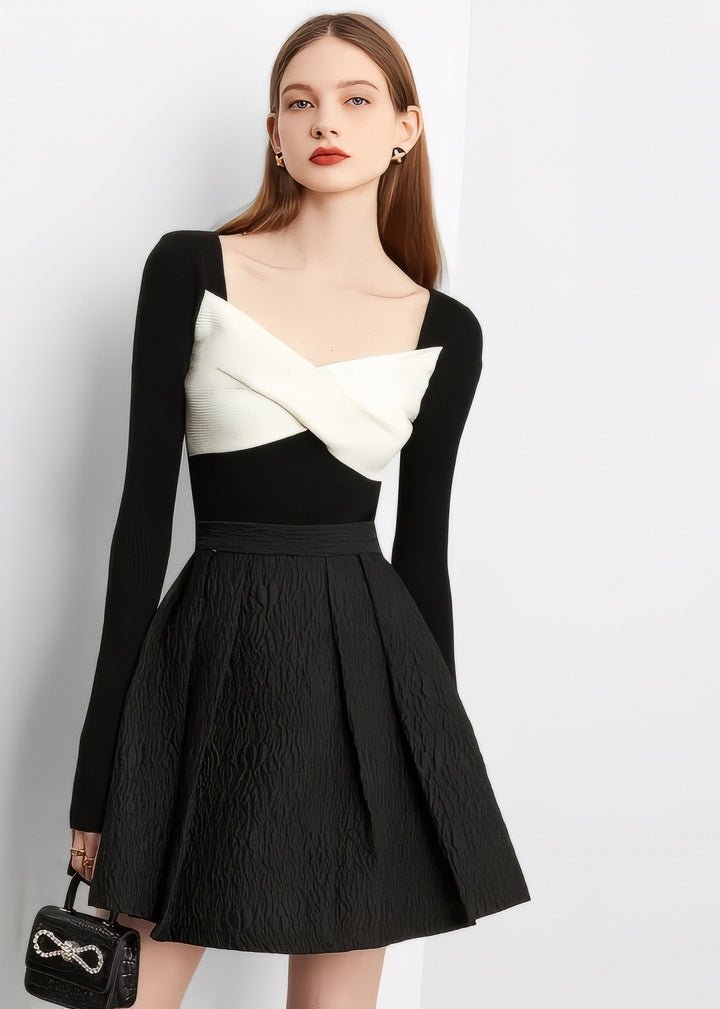 Wrap Ribbon Knit Top - Vera Lumina