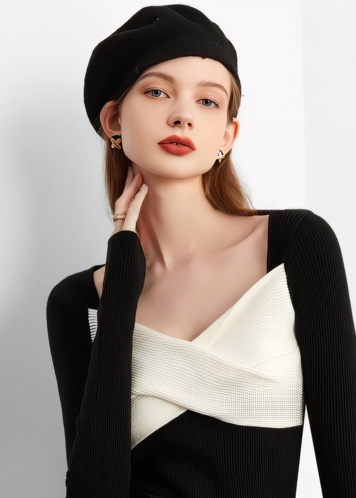 Wrap Ribbon Knit Top - Vera Lumina